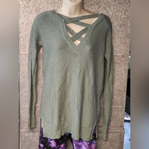 Arizona Green V Neck Sweater Womens XS